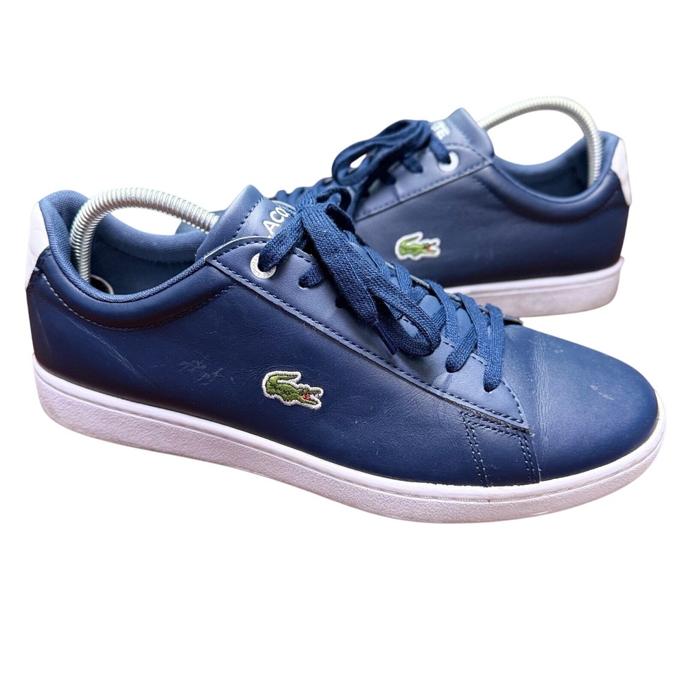 Lacoste Hydez 118 Sneakers Mens 10 Navy Blue Leather Low Top 7-35SPM0043092